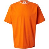 VIERVIER Majica 'Beren' temno oranžna / bela | Shoptok.si