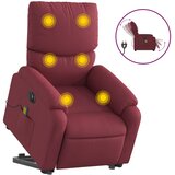  Električni masažni naslonjač na podizanje od tkanine boja vina | shoptok.hr