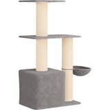  Mačje drvo s sisalnim postoljima za grebanje Svjetlosiva 133 cm | shoptok.hr
