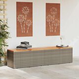  Vrtna kutija za pohranu siva 220x50x54 cm od poliratana i drva | shoptok.hr