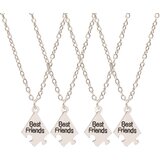 INF Puzzle ogrlica za najboljše prijatelje "Best Friends" 4-kom Silver, (21237723) Cene