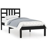 Furnova Posteljni okvir črn iz trdnega lesa 100x200 cm, (21938873) | Shoptok.si