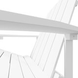  Vrtna stolica Adirondack s osloncem za noge HDPE bijela | shoptok.hr