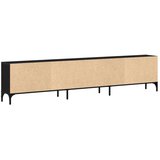 TV omarica z predalom črna hrast 200x25x44 cm inženirski les, (22008803) | Shoptok.si