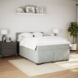  Krevet s oprugama i madracem svjetlosivi 140x200 cm baršunasti | shoptok.hr