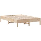  The Living Store Posteljni okvir brez vzmetnice 150x200 cm trdna borovina - Posteljni Okvir, (21450821) | Shoptok.si