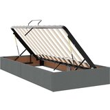  Krevet s madracem i skladištem Tamno siva 90 x 190 cm Poliester - Tamno siva 90 x 190 cm Gumbi | shoptok.hr