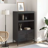  Visoka komoda crna 68 x 39 x 113 cm čelična | shoptok.hr