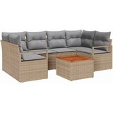  7 komada set vrtnih sofa s jastučićima Bež Poly Ratan Akacija 2-sjedalna vrtna sofa s skladištem i jastučićima Bež Poly Ratan | shoptok.hr