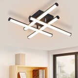 Nettlife LED stropna svetilka za dnevna soba, moderna stropna svetilka, črna, 24W, notranji dizajn, 3000K, toplo bela, (22111354) | Shoptok.si