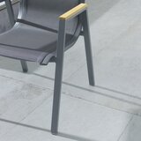 Ambia Garden VRTNI STOL les evkaliptusa aluminij antracit, naravne barve | Shoptok.si