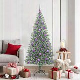 vidaXL Umjetno božično drevo s snežno obloženimi vejicami in LED lučko | Shoptok.si