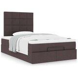 vidaXL Otomanski okvir kreveta s madraca tamnosmeđi 120x200cm tkanine | shoptok.hr