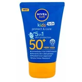 Nivea Sun Kids Protect & Care Sun Lotion 5 in 1 SPF50+ losjon za sončenje 5v1 50 ml