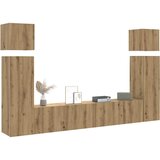  8-dijelni zidni TV ormarić Artisan hrast izrađen od drva | shoptok.hr