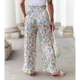 UR/CEO Yellow pleated floral pants Cesate | Shoptok.si