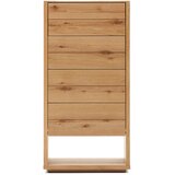 Kave Home Visoka komoda u dekoru hrasta u prirodnoj boji 60x120 cm Alguema – Cijene