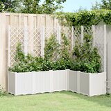 vidaXL Vrtna sadilica s rešetkom bijela 160 x 120 x 140 cm PP Cijene