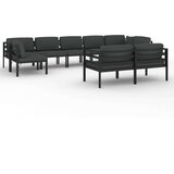  Vrtna sedežna garnitura 9-delna z blazinami aluminij antracit - - antracit siva - 53.55 - N/A - | Shoptok.si