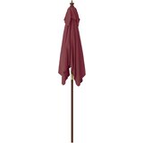  Vrtni suncobran s drvenim stupom bordo 198 x 198 x 231 cm | Eponuda.com