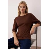 TRENDYOLMILLA ženska bluza Twoaw26Bz00187, braon-braon | Eponuda.com