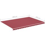  Zamjenska tkanina za tendu bordo 5 x 3,5 m | shoptok.hr