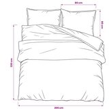  Set posteljine za poplun sivi 200x220 cm pamučni | Shoptok.si