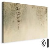  Slika - Spring Orchard - Hummingbirds Among Tree Branches in Beige Shades 30x20 Akustična | shoptok.hr