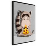  Slika - Gourmand Raccoon (1 Part) Vertical 60x90 U crnom drvenom okviru | shoptok.hr