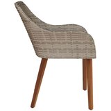  Vrtna stolica s jastukom 2 pcs Crna 62,5 x 55 x 82 cm poliratan | shoptok.hr