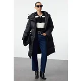 Trendyol Black Oversize Goose Down Water Repellent Long Puffer Jacket
