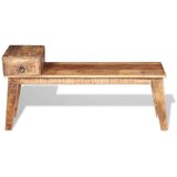 vidaXL Klupa s ladicom od masivnog drva manga 120 x 36 x 60 cm | shoptok.hr