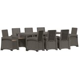  Vrtni set za objed 9 kom. Svijetlosiva i taupe PP Svjetlosiva 200 cm | shoptok.hr