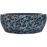 Nadgradni umivaonik crno-plavi okrugli Φ 41 x 14 cm keramički | Eponuda.ba