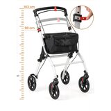 Izdelki za telo Pripomoček za hojo, rolator s 5-smerno nastavljivo višino in zavorami | Shoptok.si