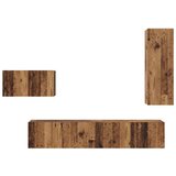  Set TV komoda s ladicama 4 pcs Staro drvo Konstruirano drvo | shoptok.hr