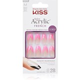 Kiss Acrylic French Color umetni nohti Squared 28 kos u