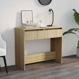 vidaXL Konzolna mizica sonoma hrast 89x41x76,5 cm jeklo | Shoptok.si