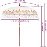  Balineški Parasol Krema 215 x 215 x 260 cm | Eponuda.ba