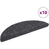  Prostirke za stepenice, samoljepljive, 10 kom, 56x17x3 cm, tamno sive, poluokrugle | shoptok.hr
