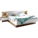Hom`in POSTELJNA GARNITURA 180 cm x 200 cm , tekstil, leseni material divji hrast | Shoptok.si