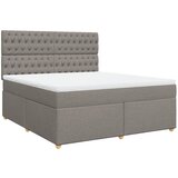 vidaXL Box spring postelja z vzmetnico taupe 180x200 cm blago, (21310917) | Shoptok.si