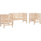  The Living Store Vrtna sedežna garnitura 3-delna trdna borovina - Vrtna Sedežna Garnitura, (21452466) | Shoptok.si