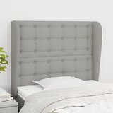  Uzglavlje s ušima svjetlosivo 103x23x118/128 cm od tkanine | Eponuda.com
