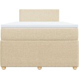 vidaXL Krevet box spring s madracem krem 120 x 190 cm od tkanine | shoptok.hr