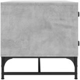  Stolić za kavu sa staklenim vratima boja betona 68,5x50x50 cm | shoptok.hr