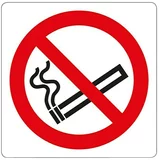 x naljepnica (D Š: 7,5 7,5 cm, Zabrana pušenja)