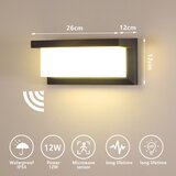  Brilagi-LED Spoljašnje zidno svetlo sa senzorom BRICKY LED/12W/230V antracit IP54 | Eponuda.com