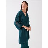 LC Waikiki Shawl Collar Women's Dressing Gown in Satin with Lace Detail | Shoptok.si