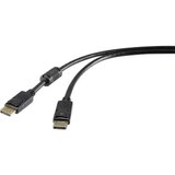 Renkforce DisplayPort priključni kabel DisplayPort utikač, DisplayPort utikač 5.00 m crna RF-5234036 pozlaćeni kontakti, s feritnom jezgrom DisplayPort kabel | Eponuda.ba
